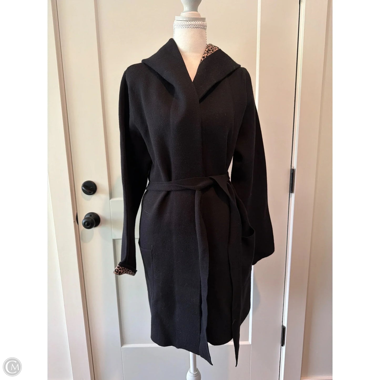 Sweater Cardigan By H For Halston In Black, Size: L