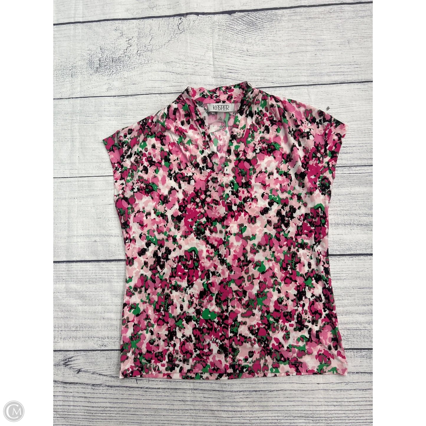 Top Short Sleeve By Kasper In Pink, Size: M