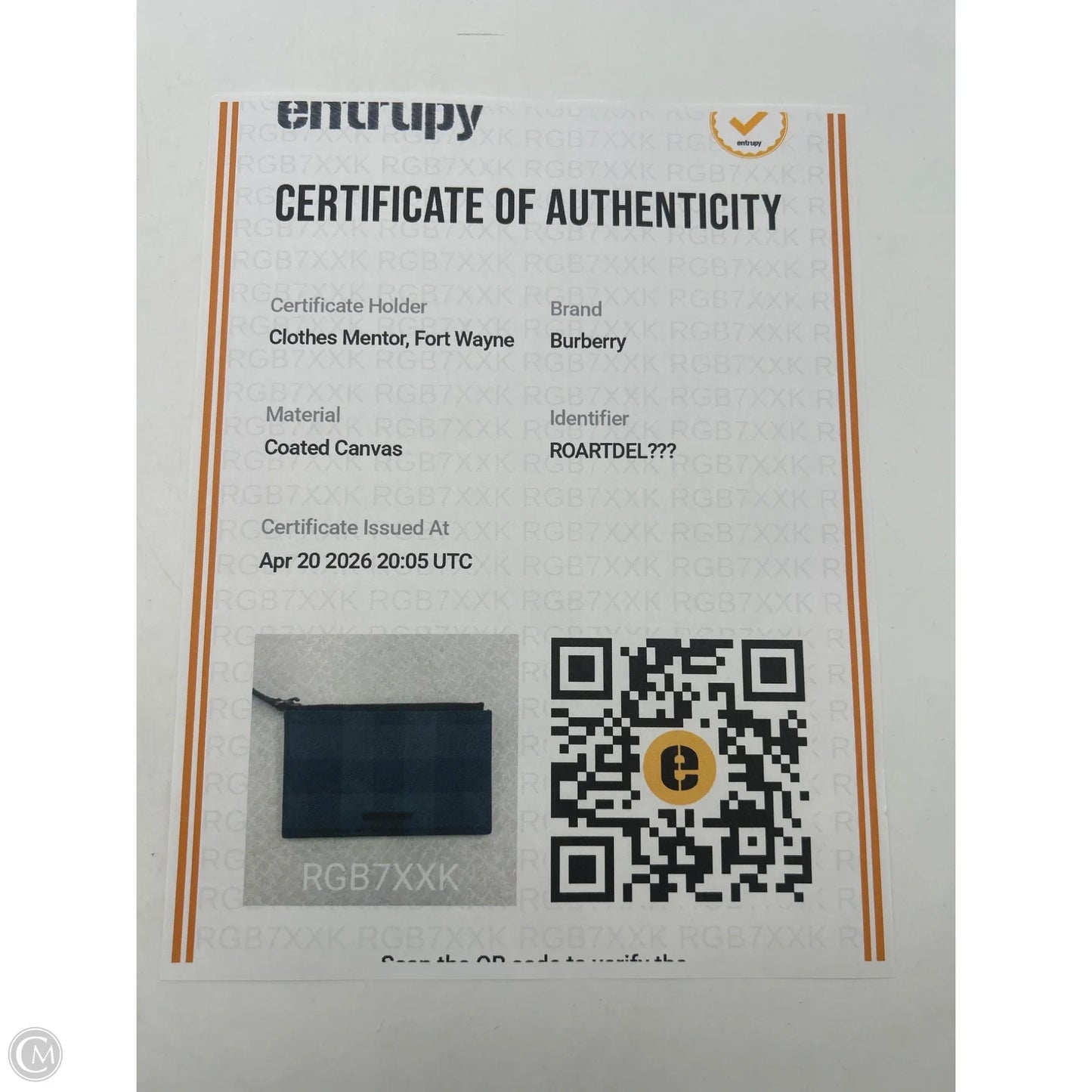 Wallet Luxury Designer By Burberry, Size: Medium