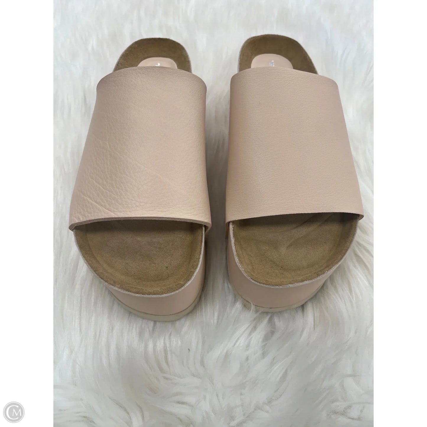 Sandals Heels Wedge By Clothes Mentor In Tan, Size: 10