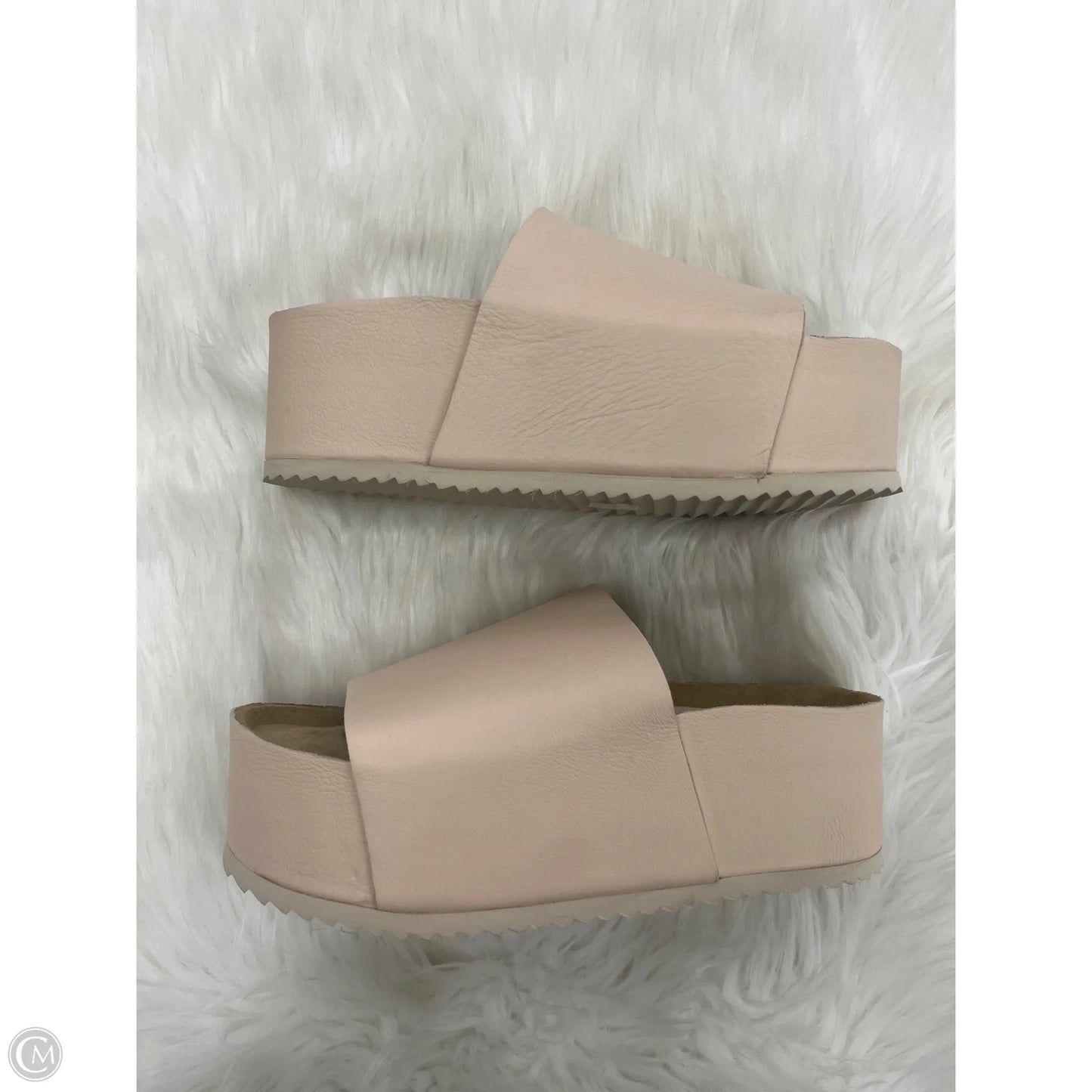 Sandals Heels Wedge By Clothes Mentor In Tan, Size: 10