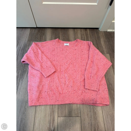 Sweater By Old Navy In Pink, Size: 4x