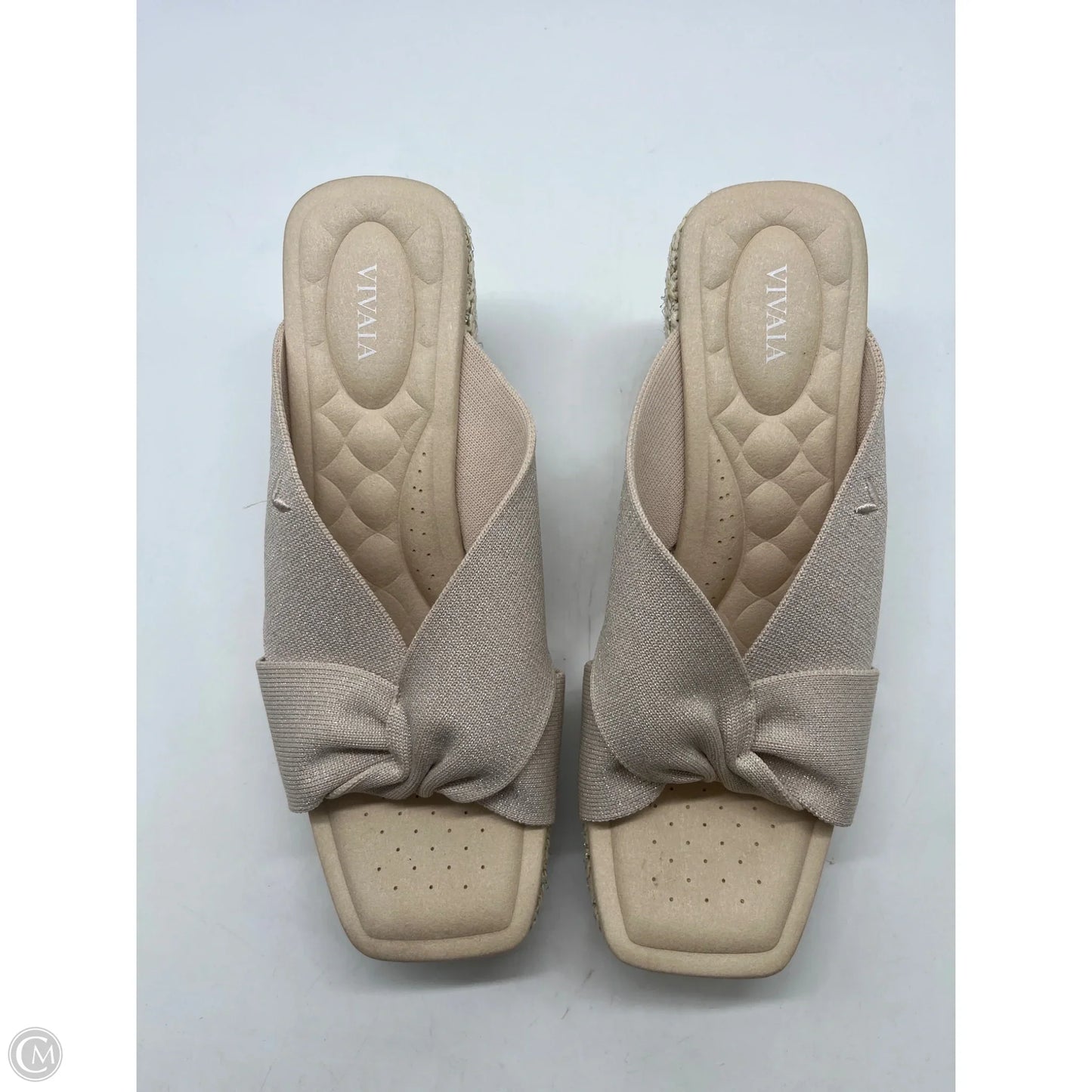 Sandals Heels Wedge By Vivaia In Cream, Size: 9.5