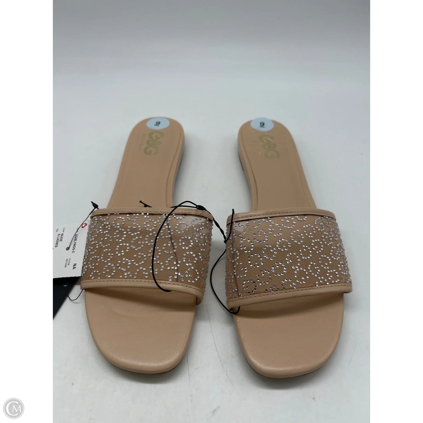 Sandals Flats By G By Guess In Tan, Size: 9