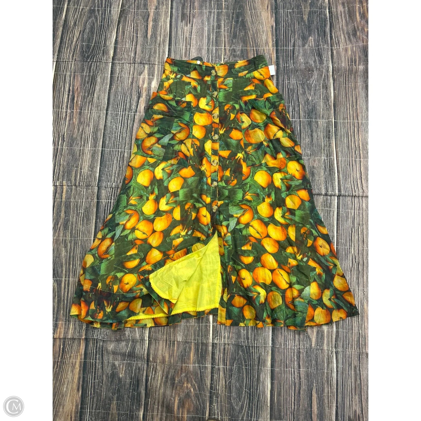 Skirt Maxi By Maeve In Green & Orange, Size: 4