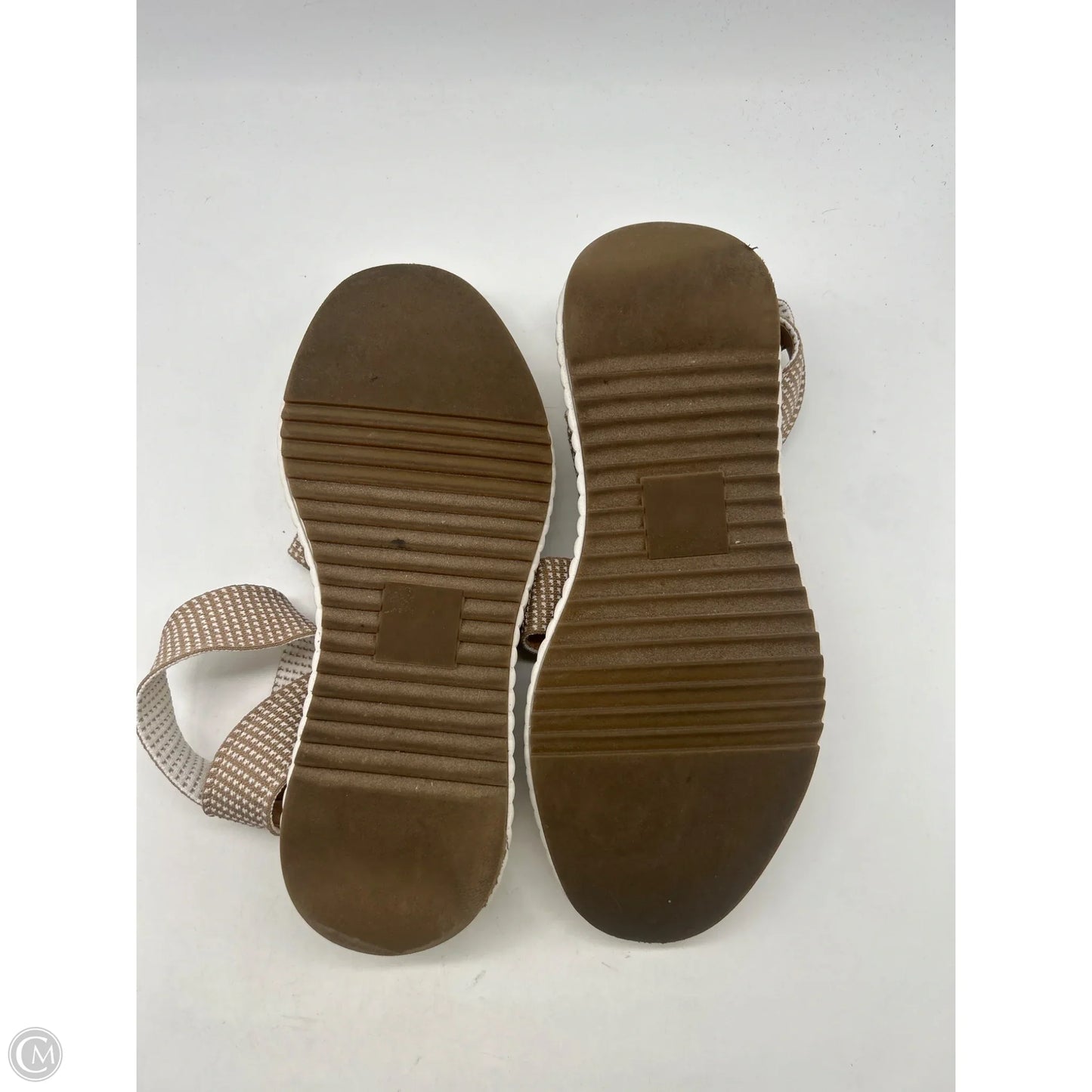 Sandals Heels Platform By Falls Creek In Tan, Size: 10