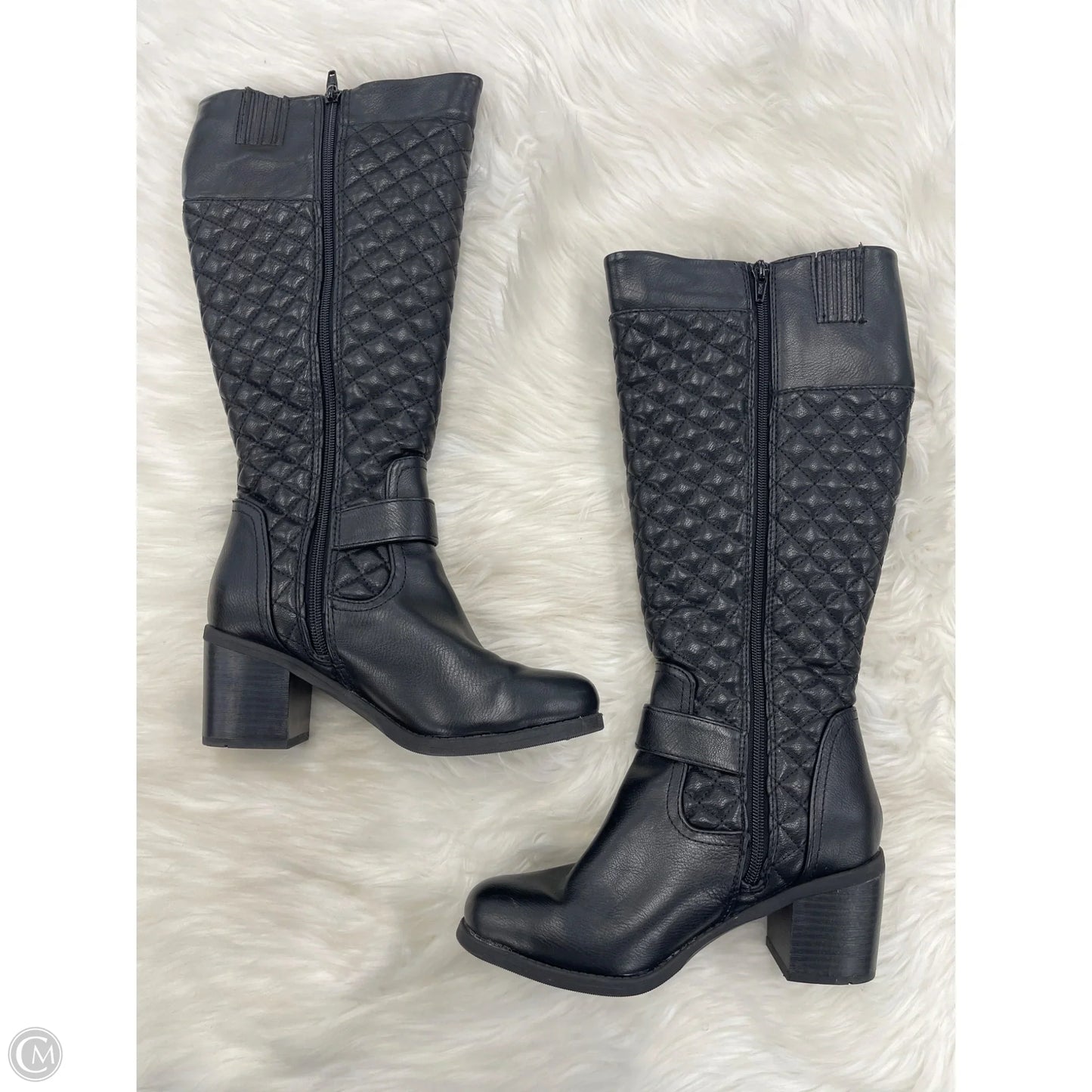 Boots Knee Heels By White Mountain In Black, Size: 6