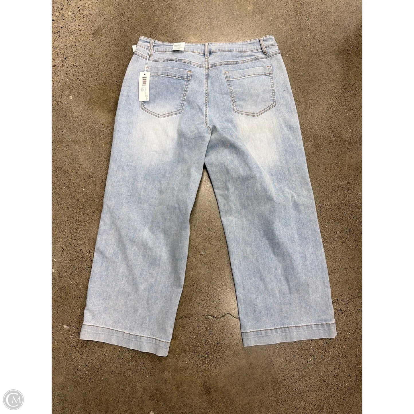 Jeans Wide Leg By Tribal In Blue Denim, Size: 16