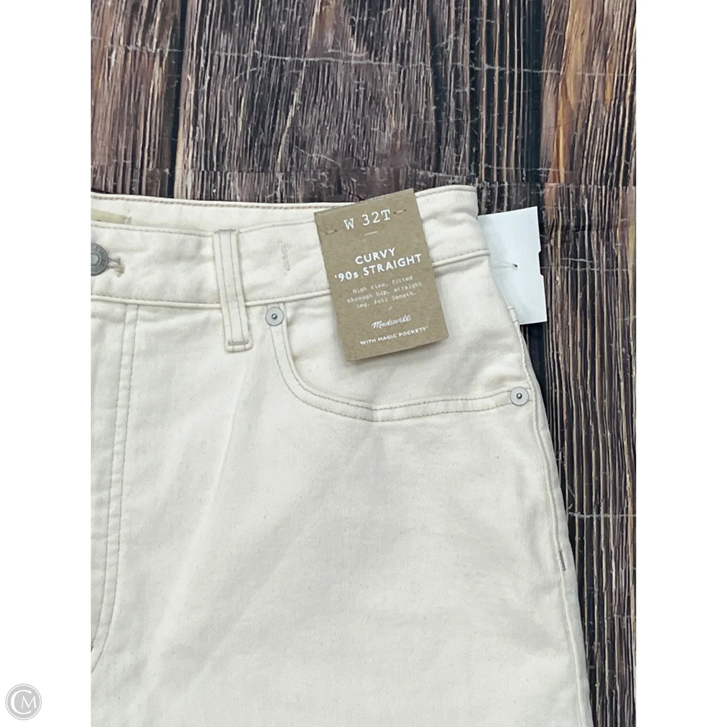 Jeans Straight By Madewell In Cream, Size: 14l