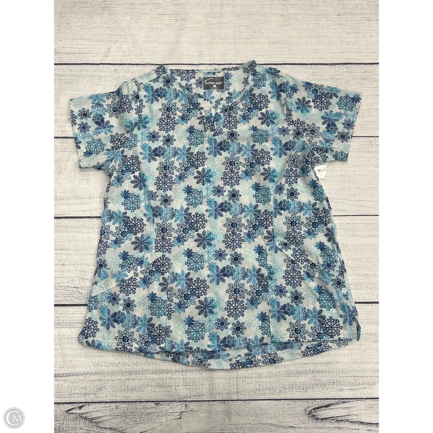 Top Short Sleeve By Clothes Mentor In Blue, Size: L