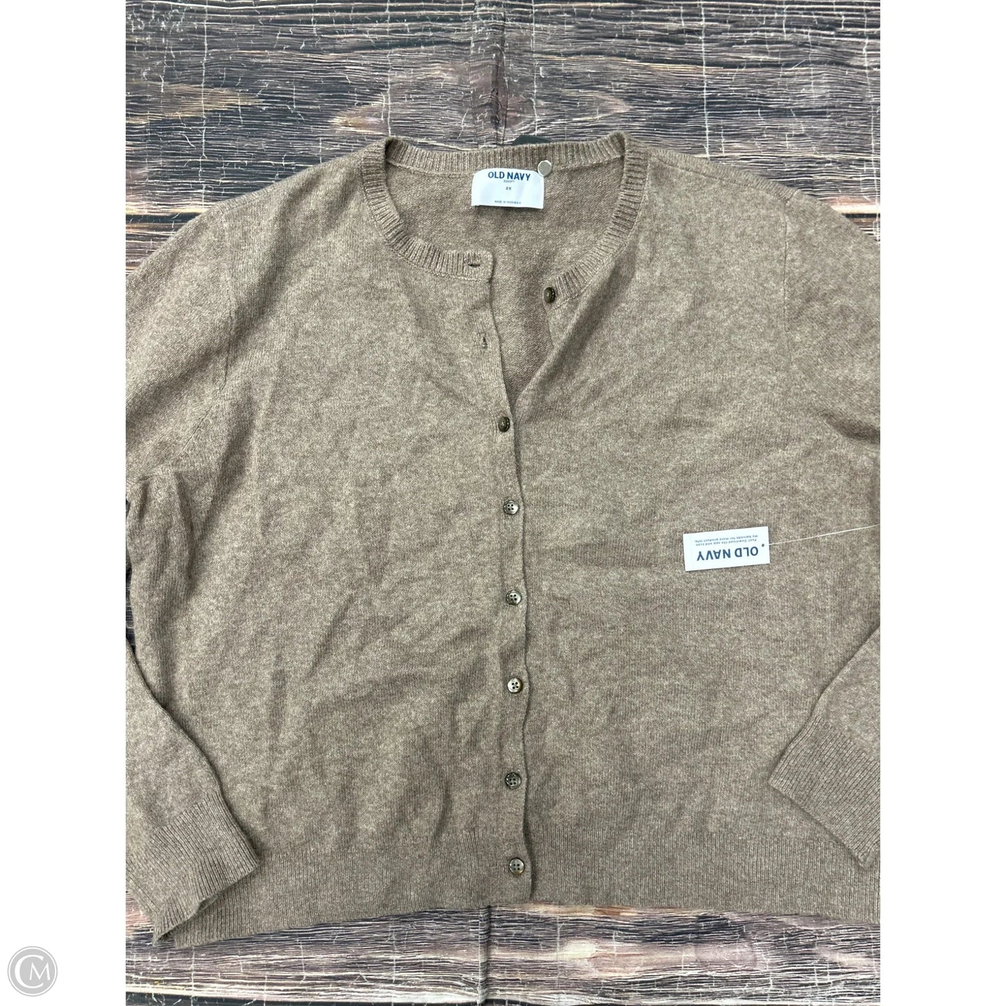 Sweater Cardigan By Old Navy In Brown, Size: 2x