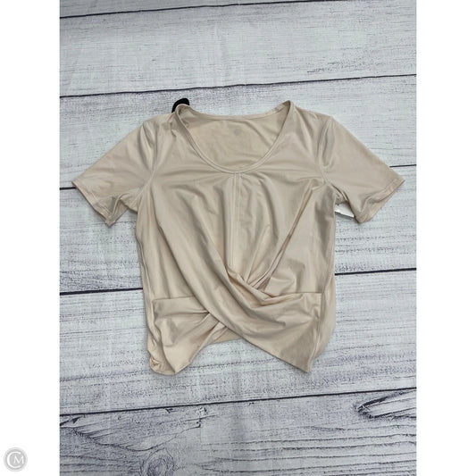 Athletic Top Short Sleeve By Lululemon In Cream, Size: S