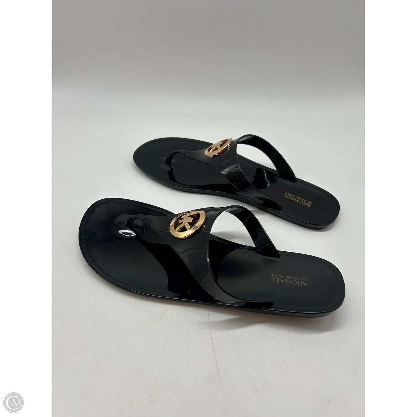 Sandals Flip Flops By Michael By Michael Kors In Black, Size: 10