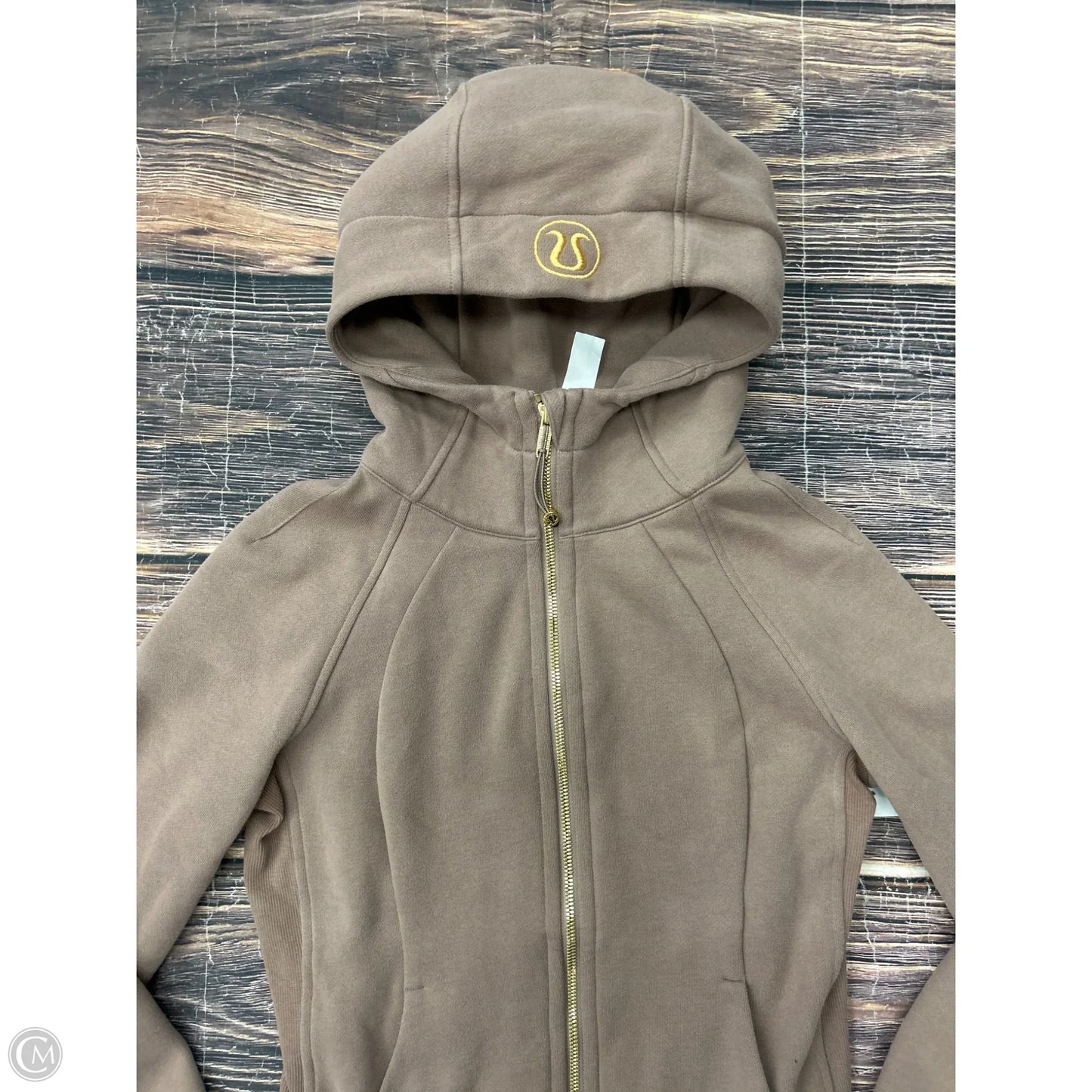Athletic Sweatshirt Hoodie By Lululemon In Brown, Size: 6