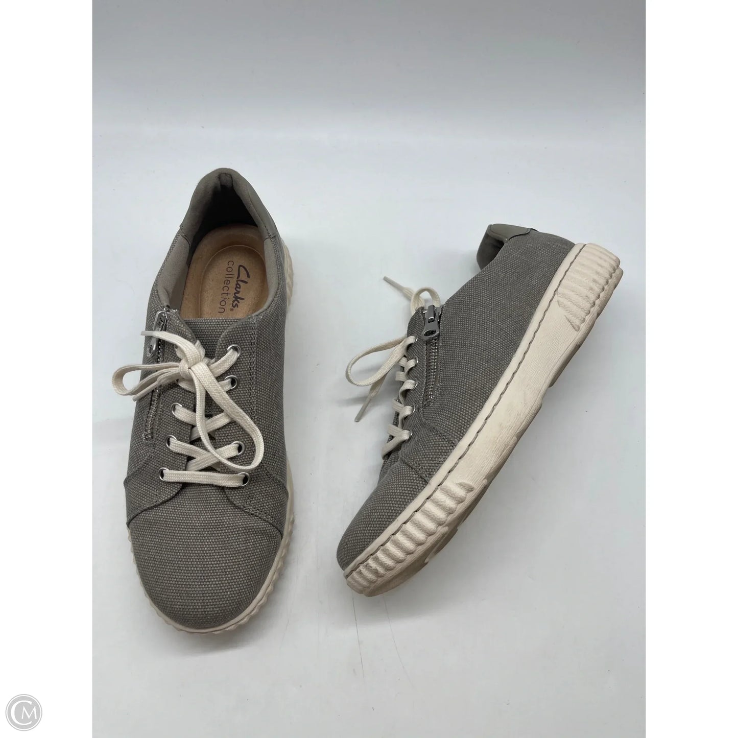 Shoes Sneakers By Clarks In Grey, Size: 8.5