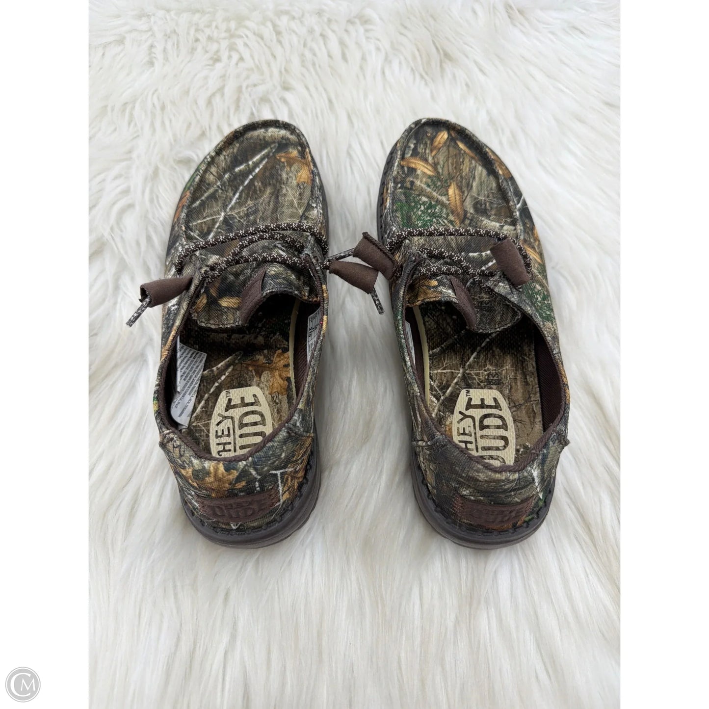 Shoes Flats By Hey Dude In Camouflage Print, Size: 5