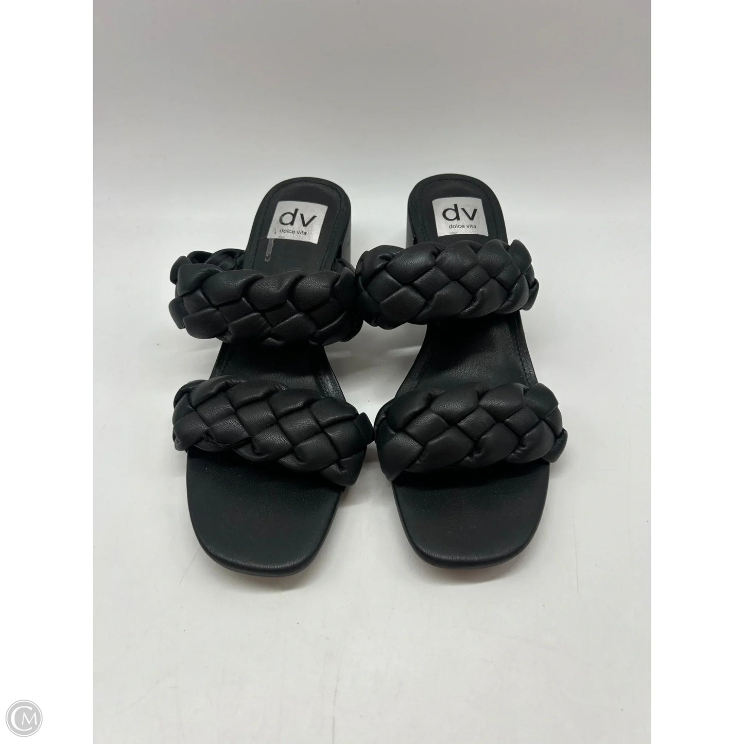 Sandals Heels Block By Dv In Black, Size: 7.5