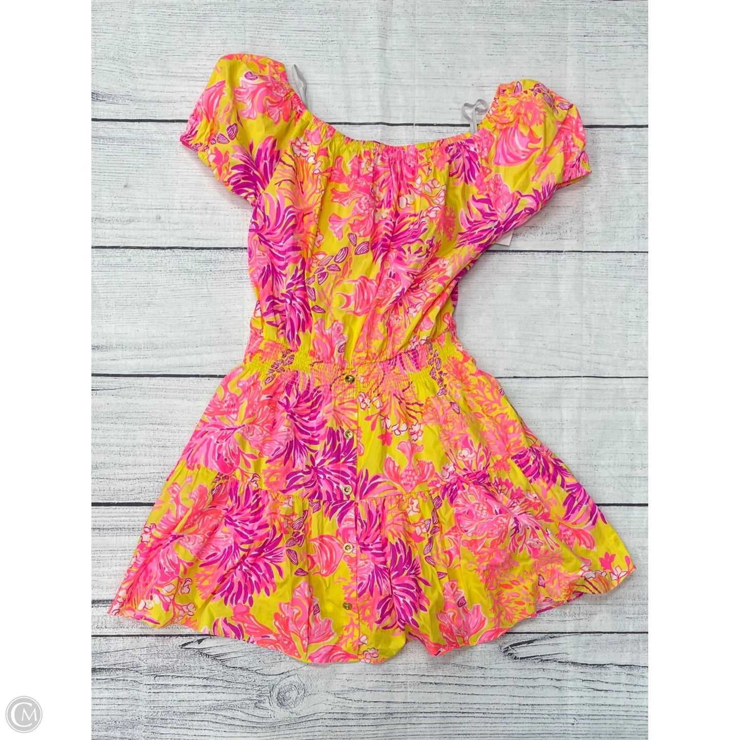 Dress Designer By Lilly Pulitzer In Yellow, Size: L