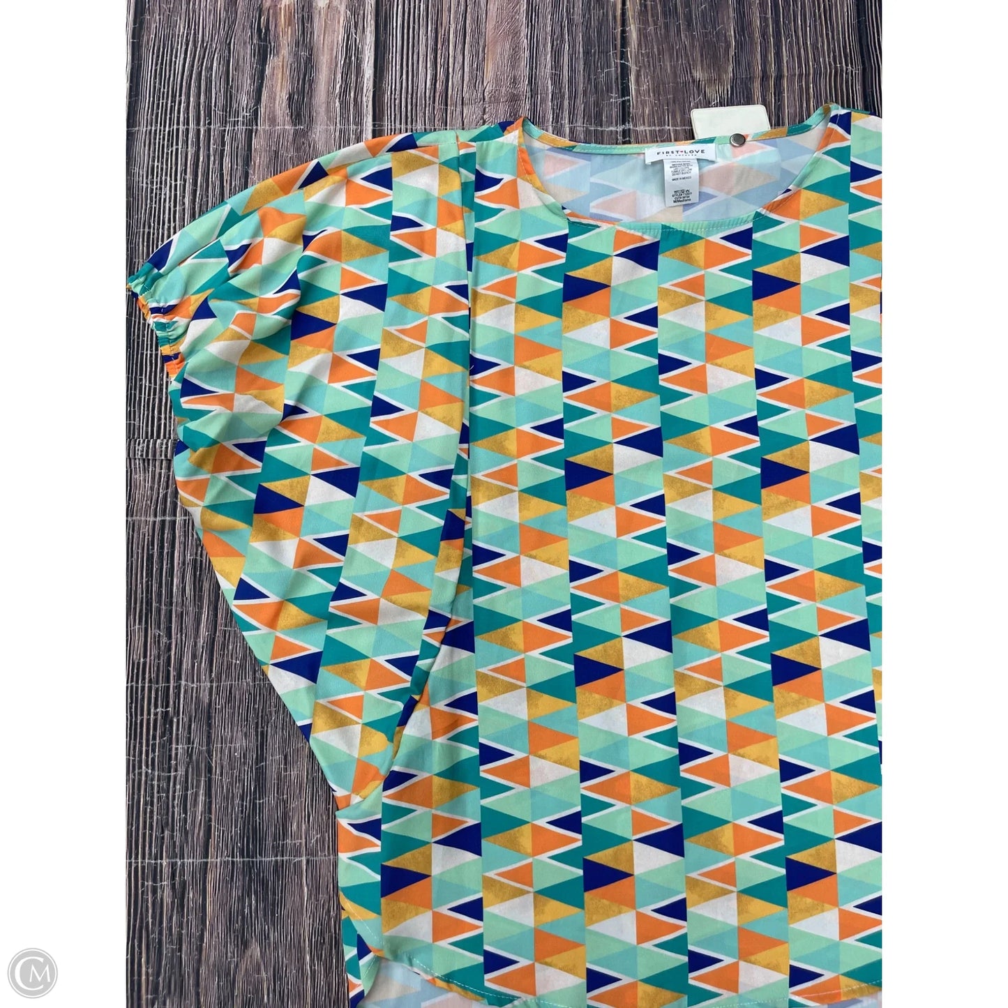 Top Short Sleeve By First Love In Green, Size: M
