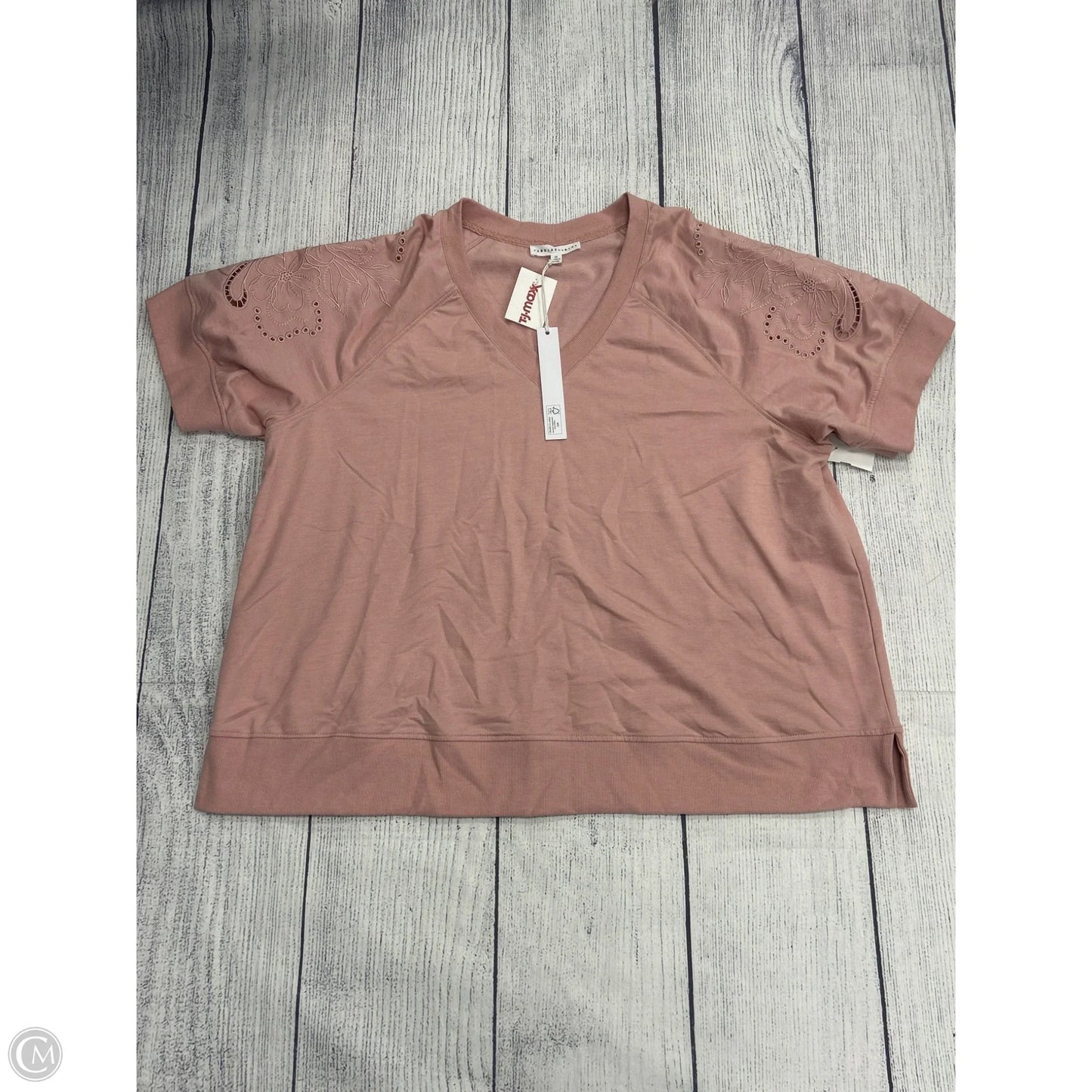 Top Short Sleeve By Jane And Delancey In Pink, Size: 2x