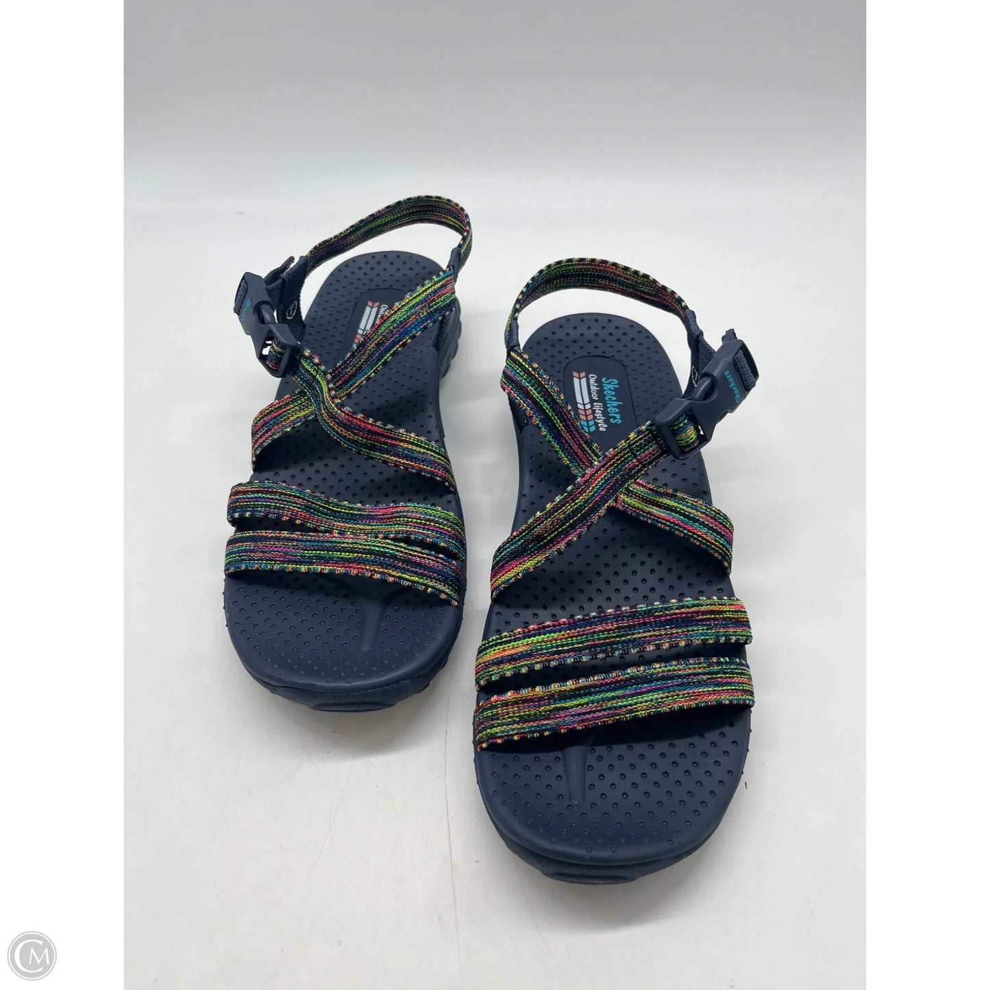 Sandals Flats By Skechers In Blue, Size: 7