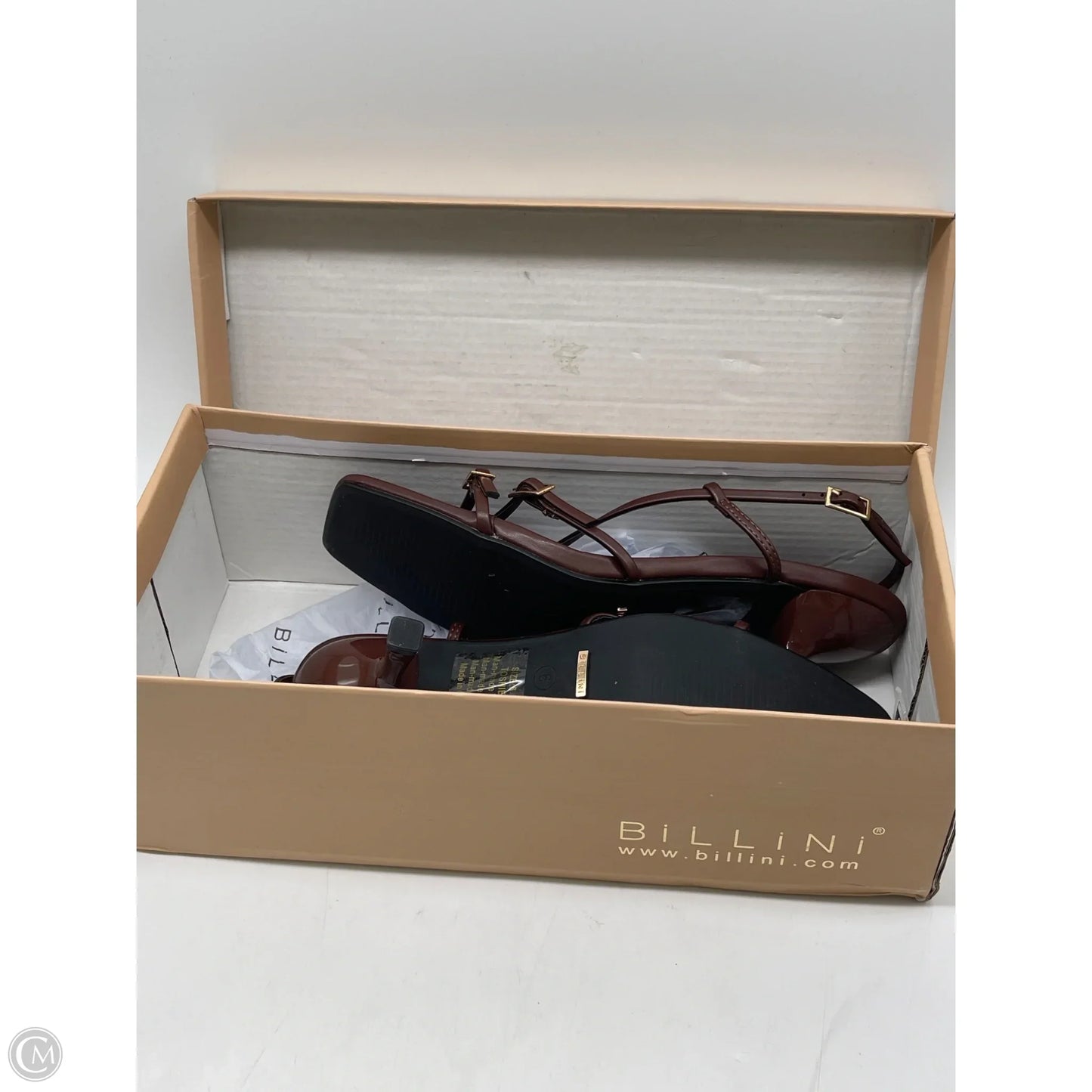 Sandals Heels Kitten By Clothes Mentor In Brown, Size: 6