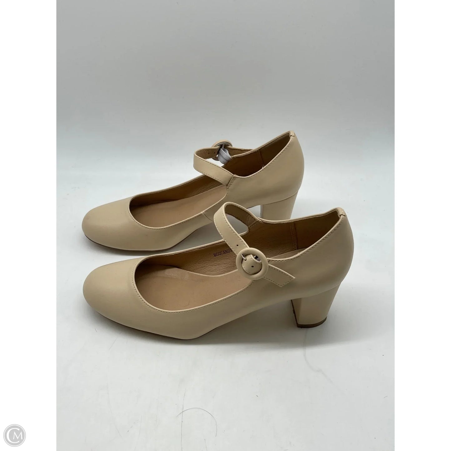 Shoes Heels Block By Clothes Mentor In Tan, Size: 8.5
