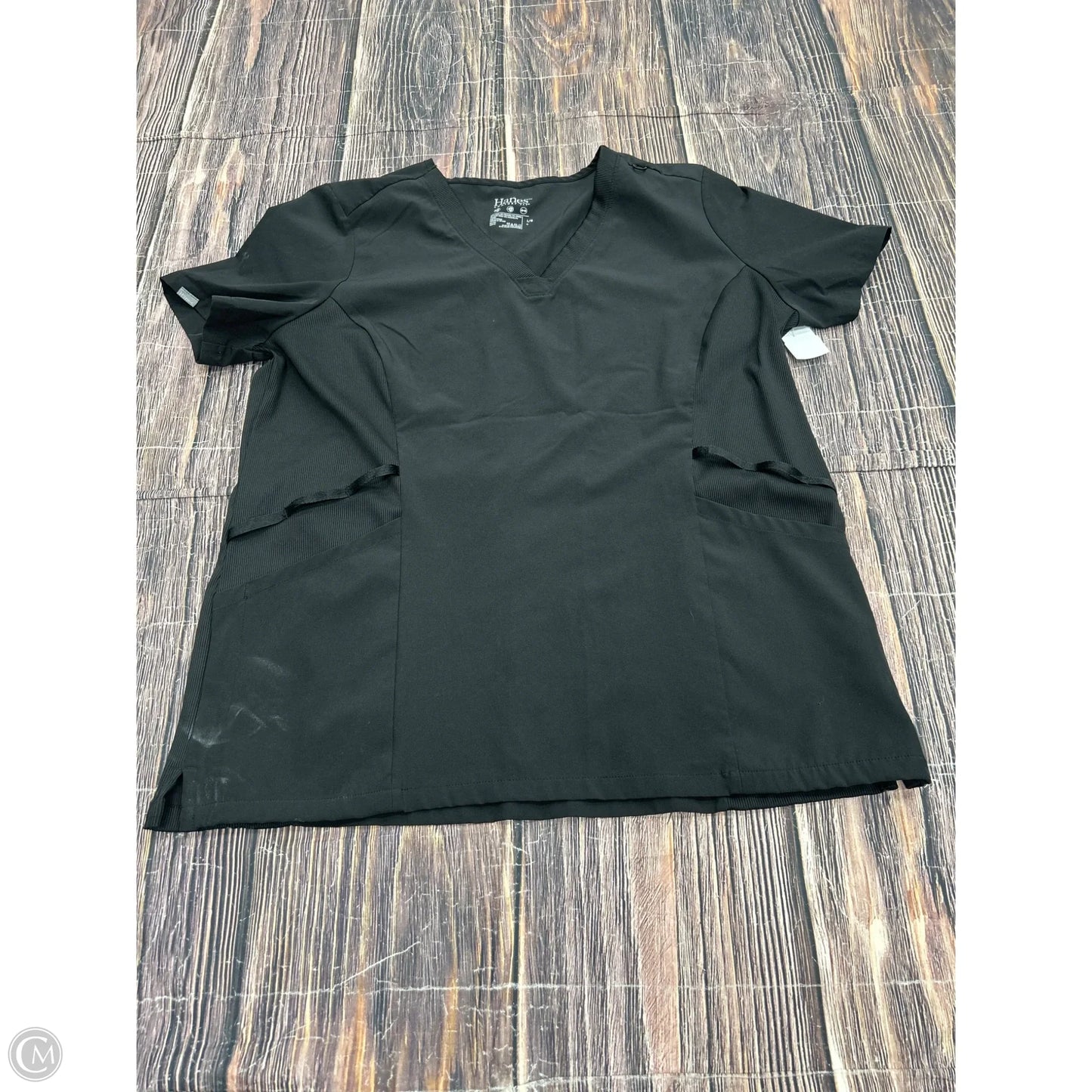 Top Short Sleeve By Hanes In Black, Size: L