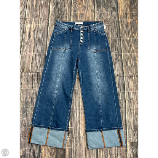 Jeans Wide Leg By Risen In Blue Denim, Size: 10