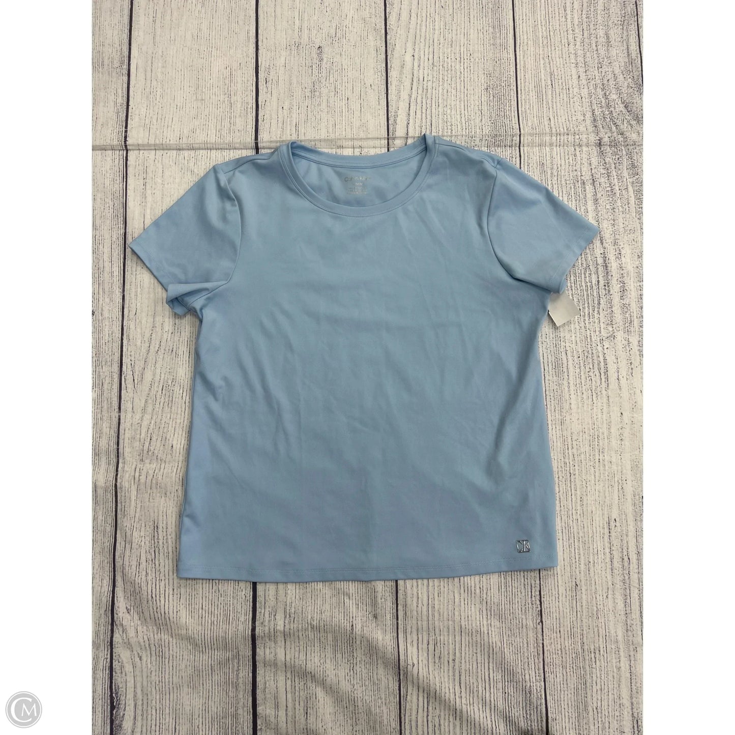 Top Short Sleeve Basic By Calvin Klein In Blue, Size: M