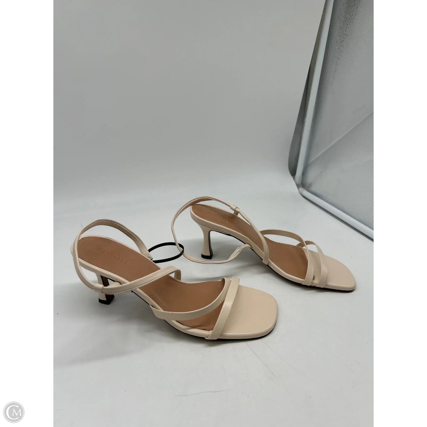 Sandals Heels Kitten By Cmb In Cream, Size: 8.5