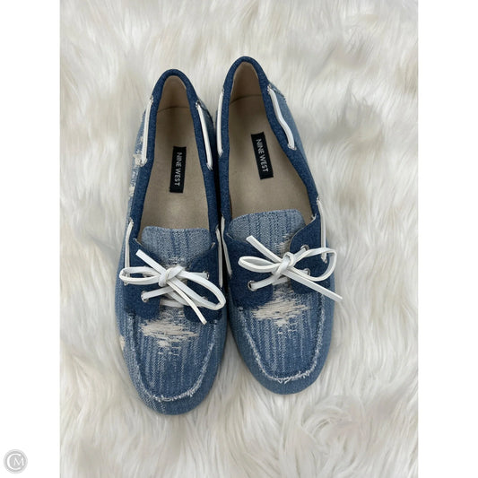 Shoes Flats By Nine West In Blue Denim, Size: 8.5