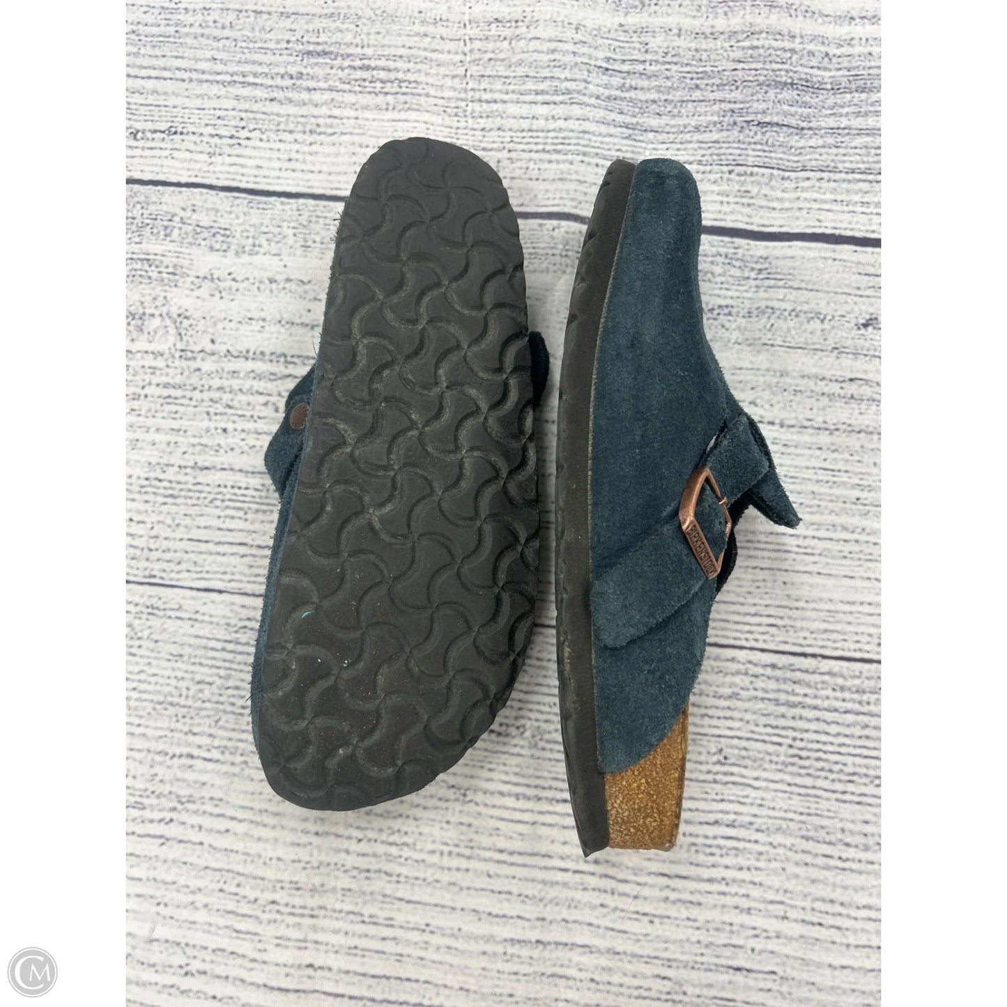 Shoes Flats By Birkenstock In Blue, Size: 8