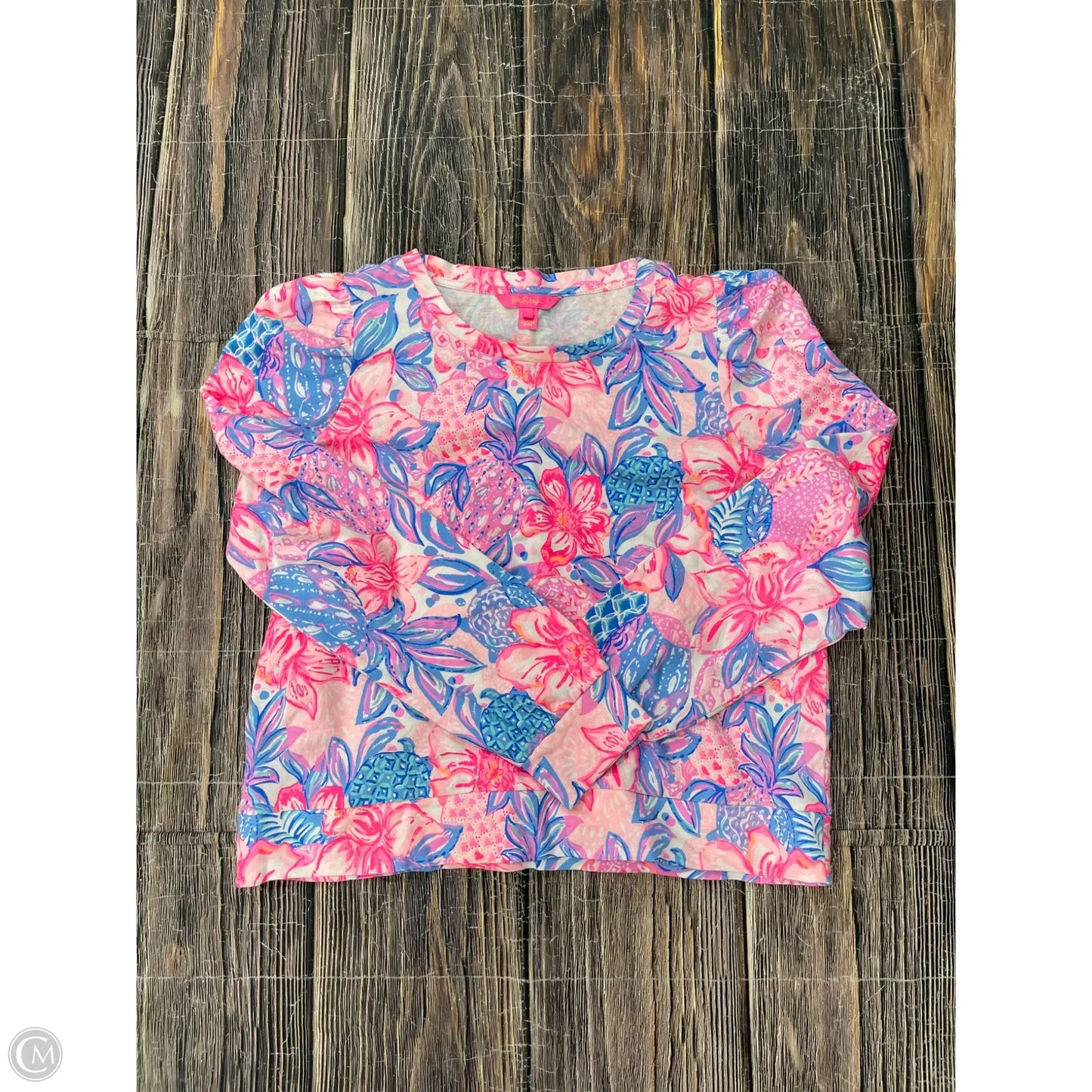 Top Long Sleeve Designer By Lilly Pulitzer In Pink, Size: Xl
