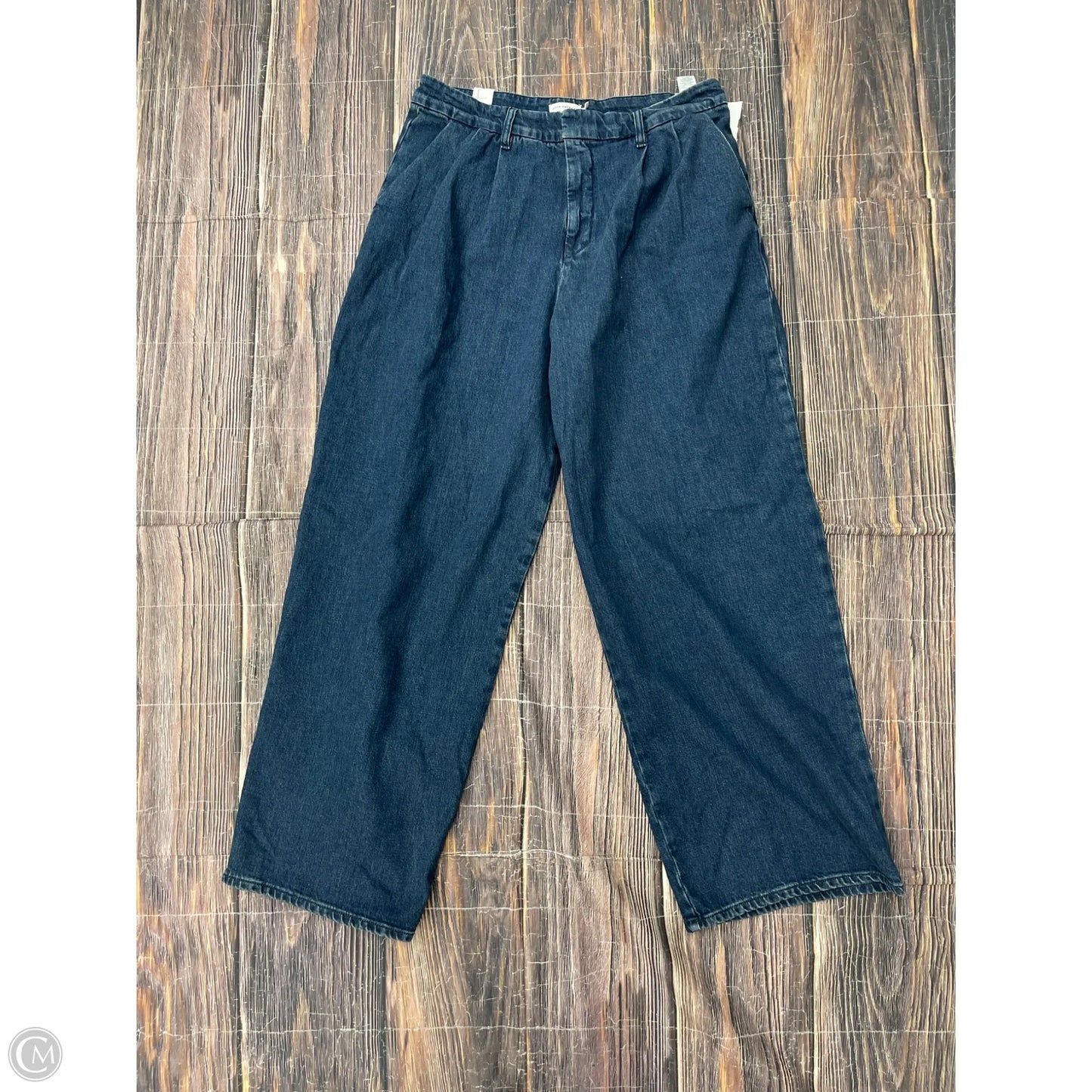 Jeans Wide Leg By Good American In Blue Denim, Size: 14