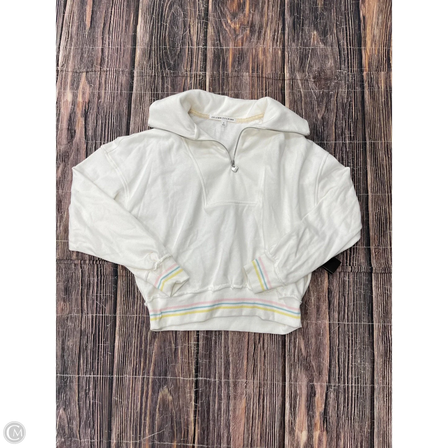 Sweatshirt Collar By Celebrity Pink In White, Size: S