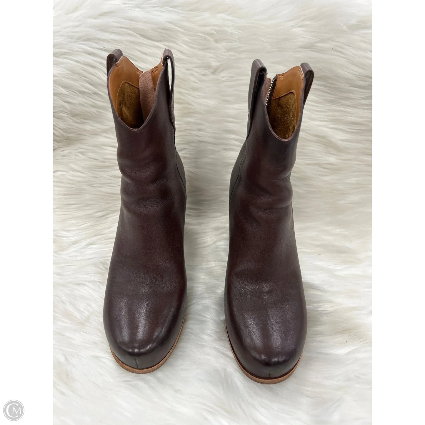 Boots Ankle Heels By Kork Ease In Brown, Size: 6.5