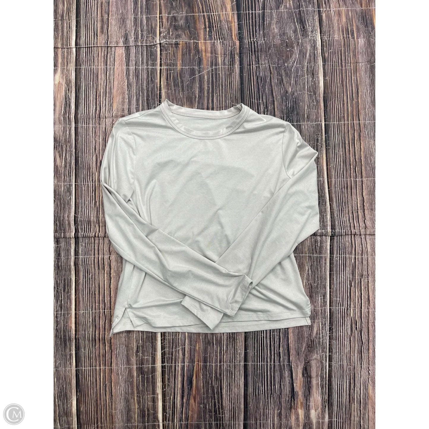 Athletic Top Long Sleeve Crewneck By All In Motion In Cream, Size: M