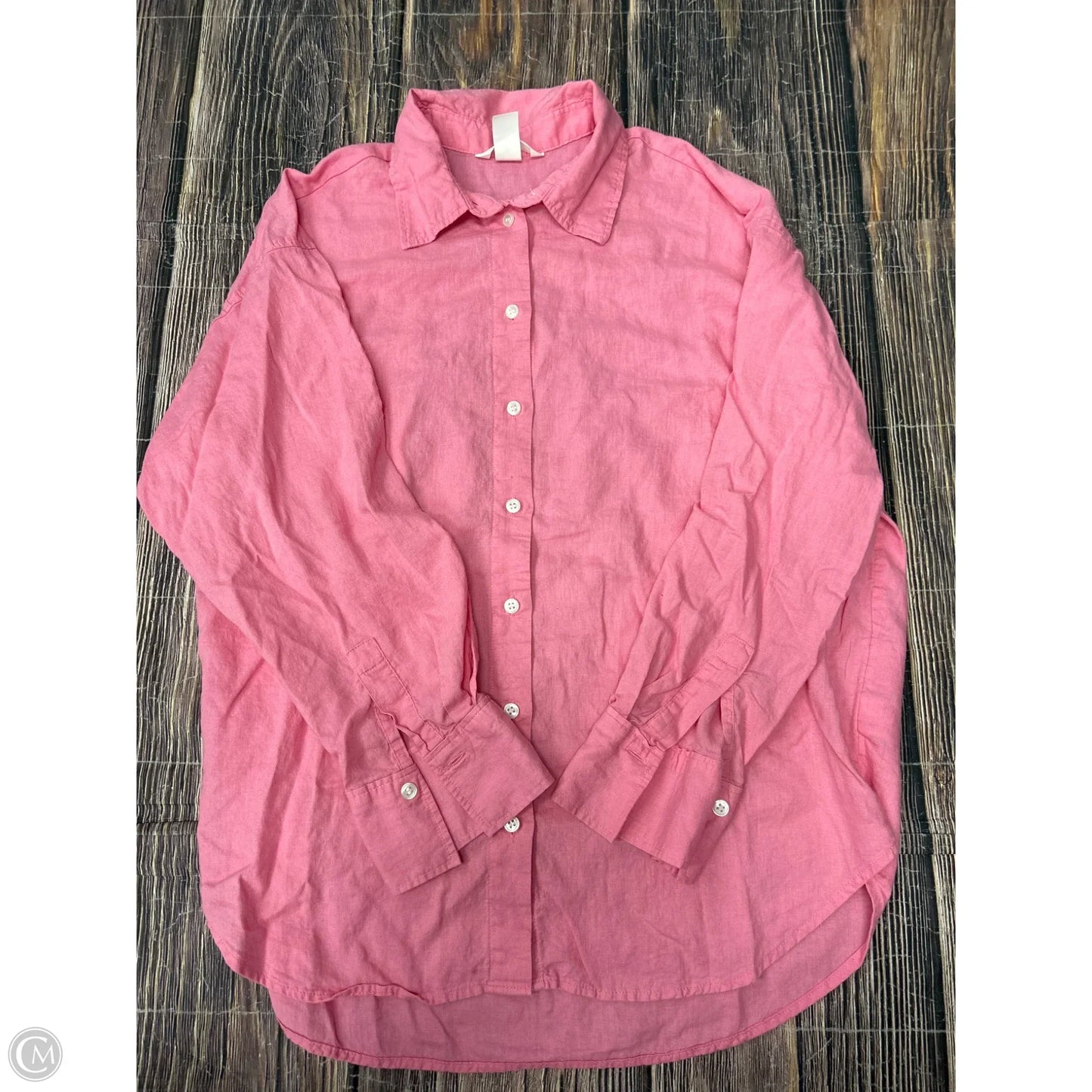 Top Long Sleeve By H&m In Pink, Size: S