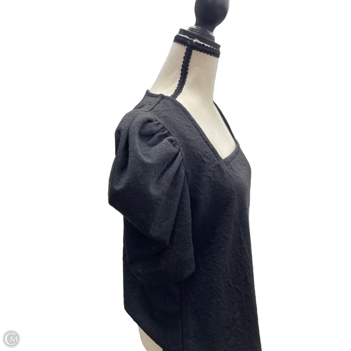 Top Short Sleeve By Nine West In Black, Size: L