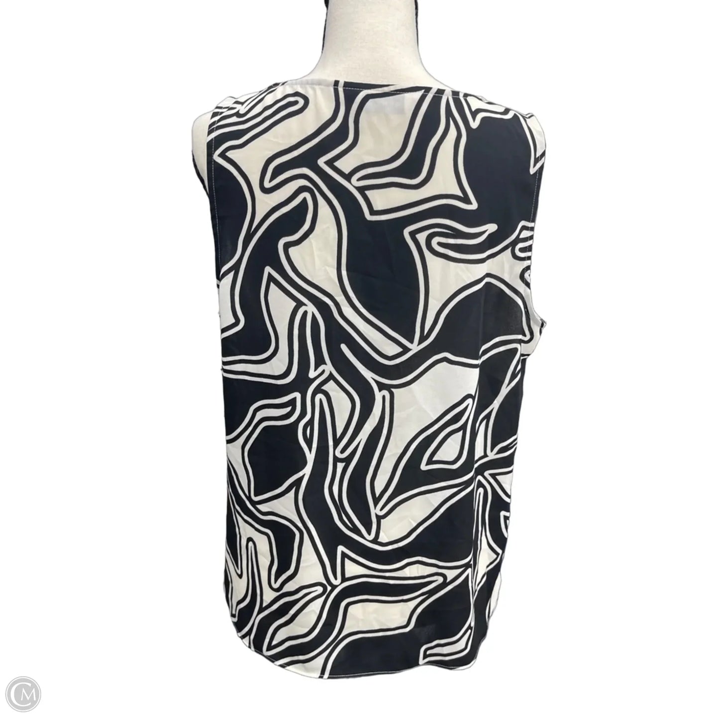 Tank Top By Nine West In Black & White, Size: L