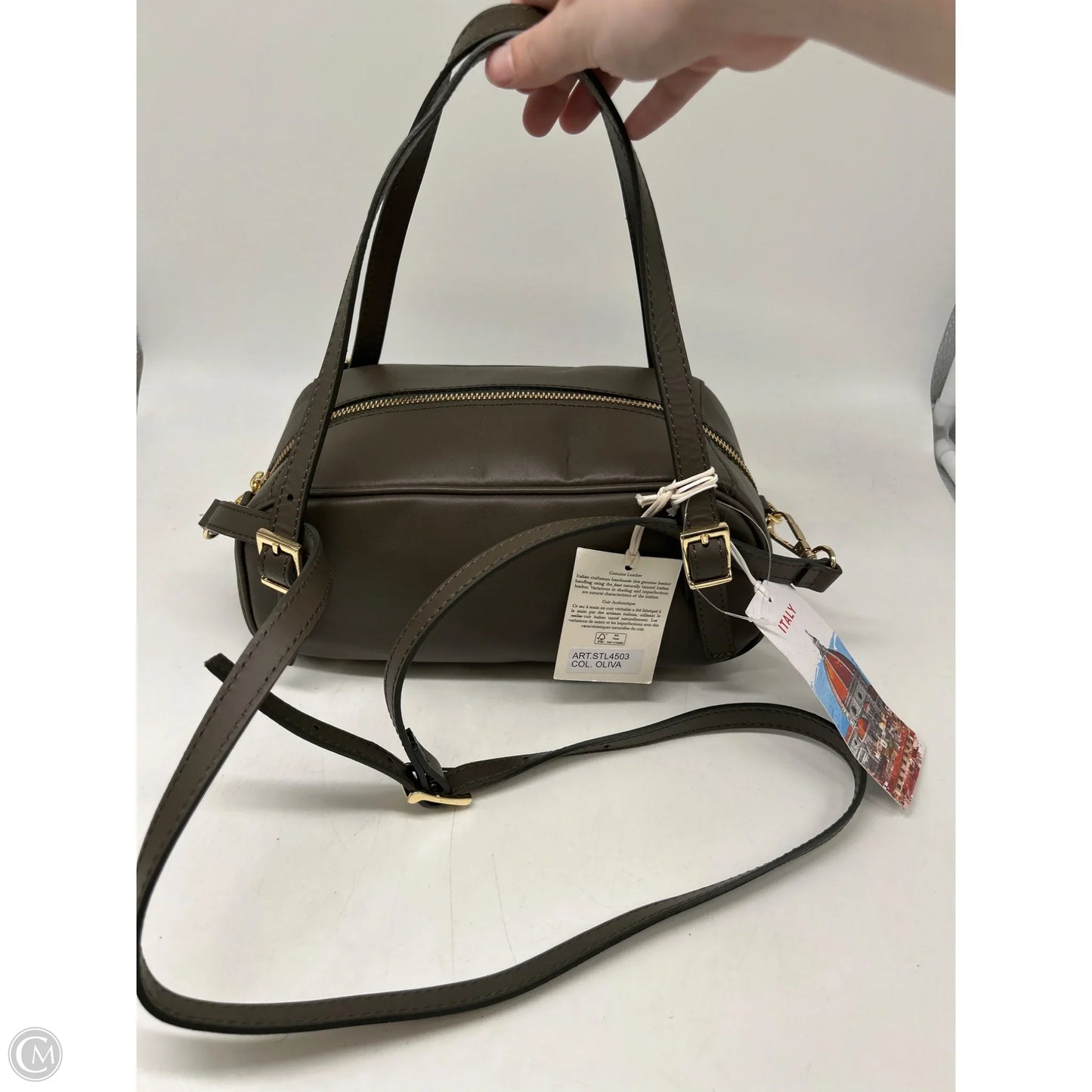 Handbag Leather By Cmc, Size: Small