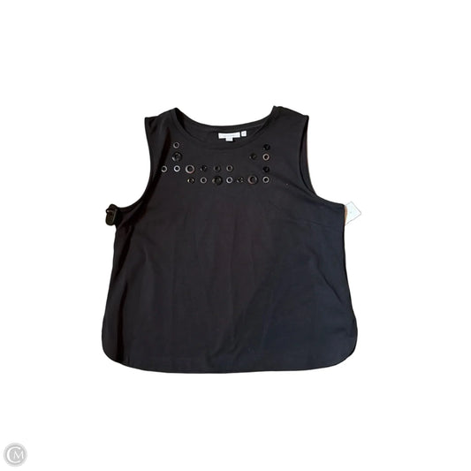 Top Sleeveless By Chicos In Black, Size: L