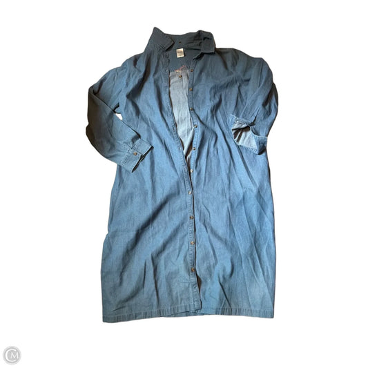 Dress Casual Midi By Blair In Blue Denim, Size: Xl