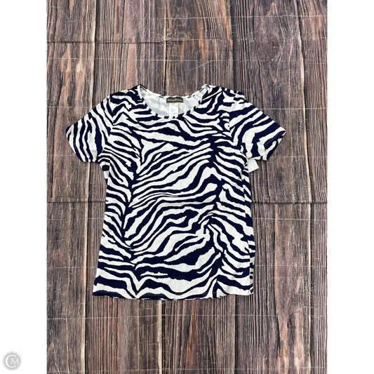 Athletic Top Short Sleeve By Tommy Bahama In Blue & White, Size: M