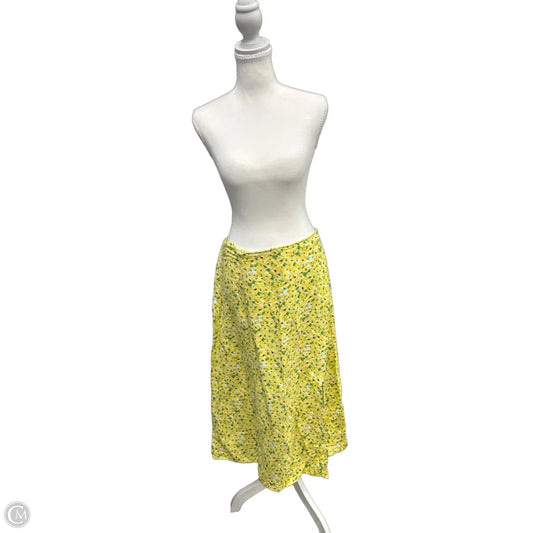 Skirt Midi By Loft In Yellow, Size: 10