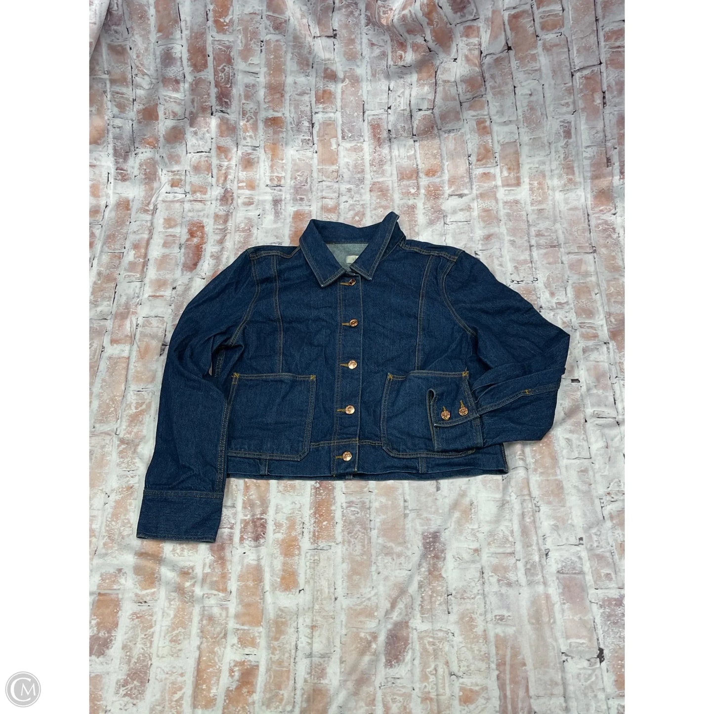Jacket Denim By Loft In Blue, Size: Xl