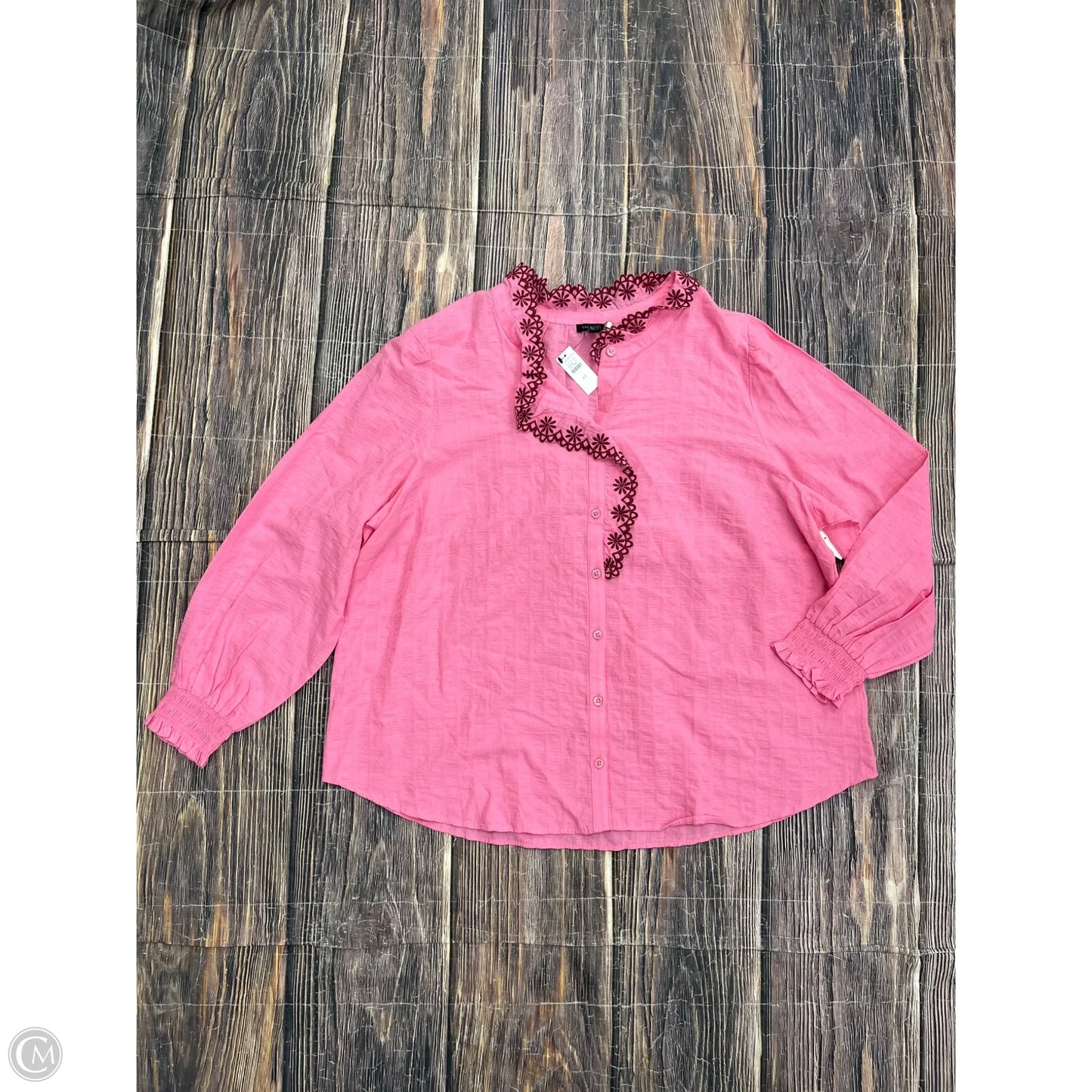 Top Long Sleeve By Talbots In Pink, Size: Xs