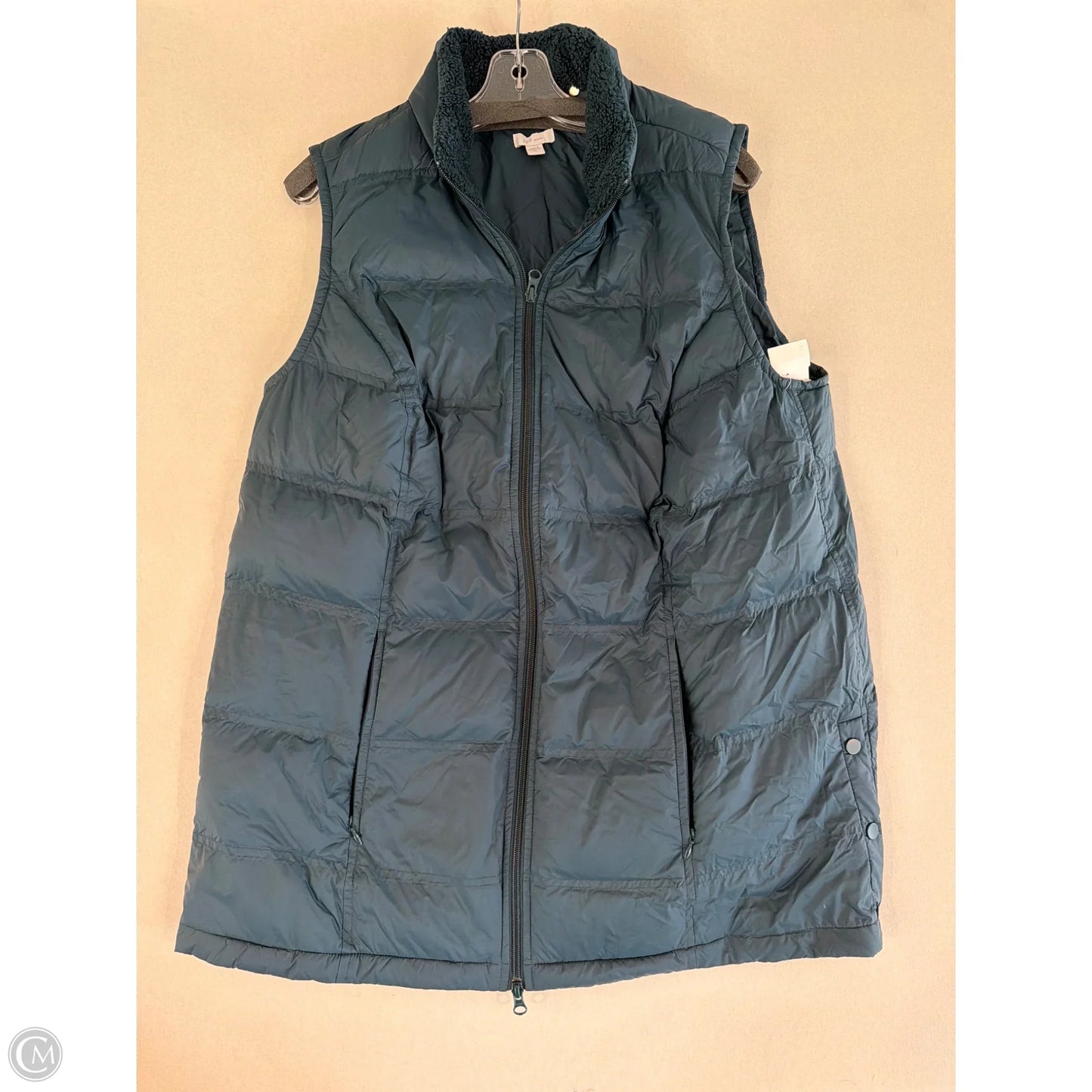 Vest Faux Fur & Sherpa By J. Jill In Blue, Size: Xl