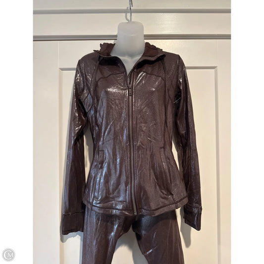 Athletic Jacket By Lululemon In Brown, Size: Xs